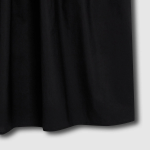 JAJU Cotton Shirt String Short-Sleeve Dress – Black