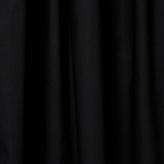 JAJU Cotton Shirt String Short-Sleeve Dress – Black