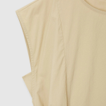 JAJU Sagasag Shirring Sleeveless Dress – Beige