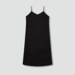 JAJU Linen-Blend Bustier Dress – Black