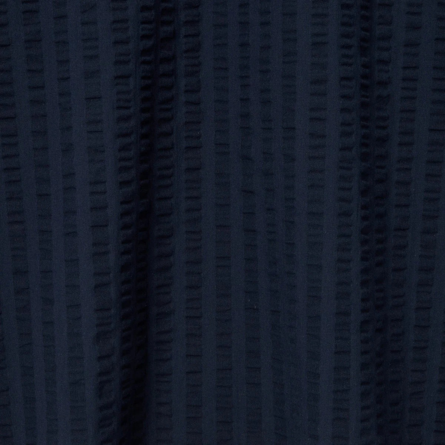 JAJU Cotton Seersucker Sleeveless Dress – Navy