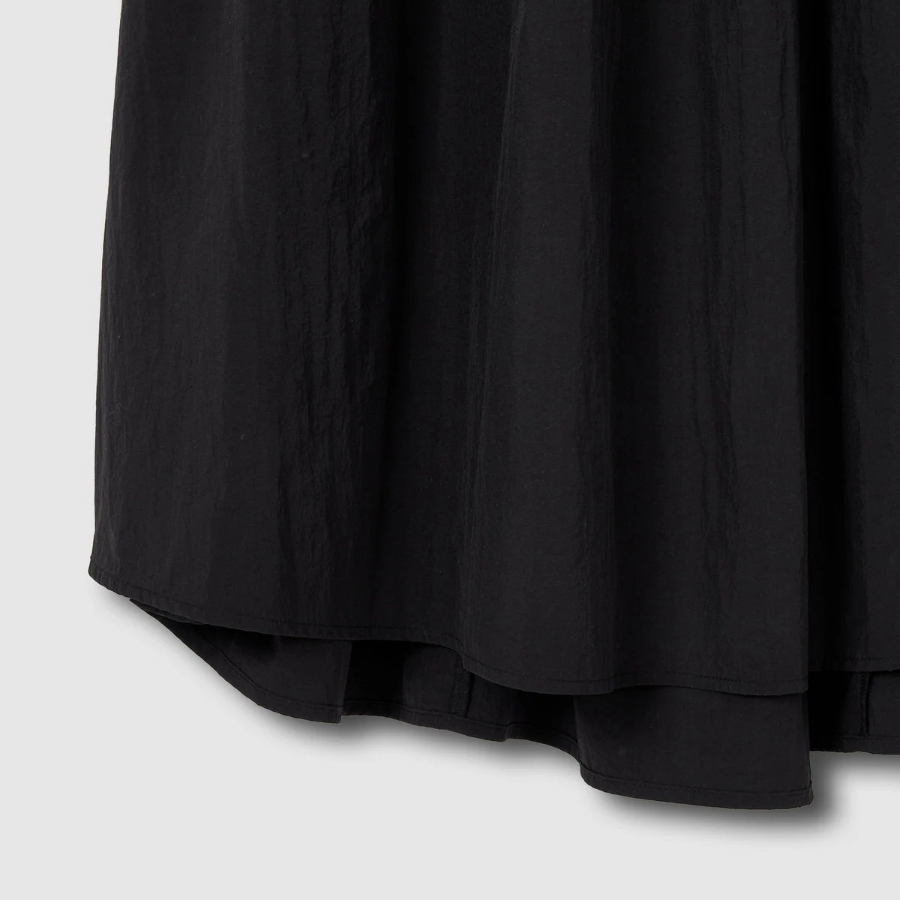 JAJU Crisp Tiered Bustier Dress – Black