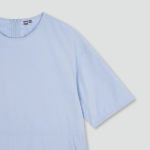 JAJU Crisp Stitch Short-Sleeve Dress – Sky Blue