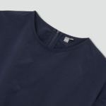 JAJU Crisp Stitch Short-Sleeve Dress – Navy