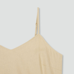 JAJU Linen Blended Bustier Dress – Beige