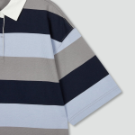 JAJU Rugby Short-Sleeve Dress – Blue