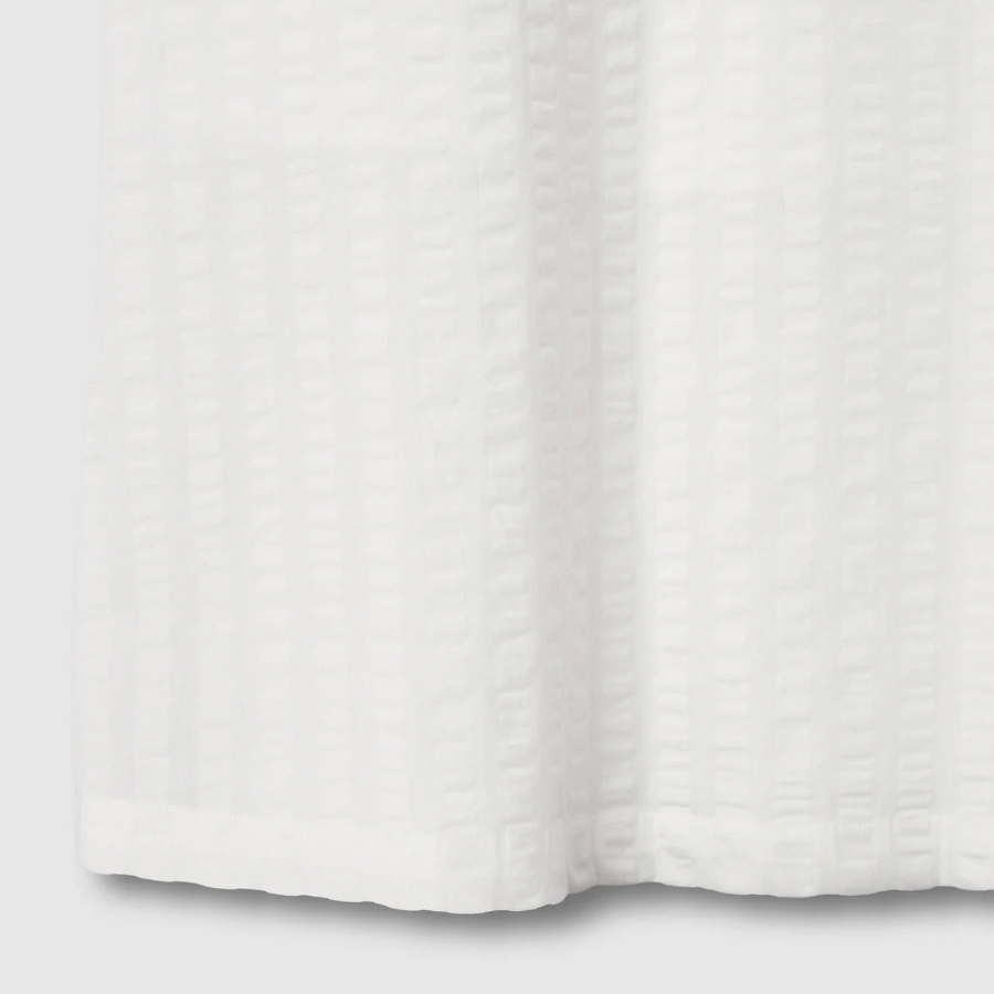 JAJU Cotton Seersucker Sleeveless Dress – White