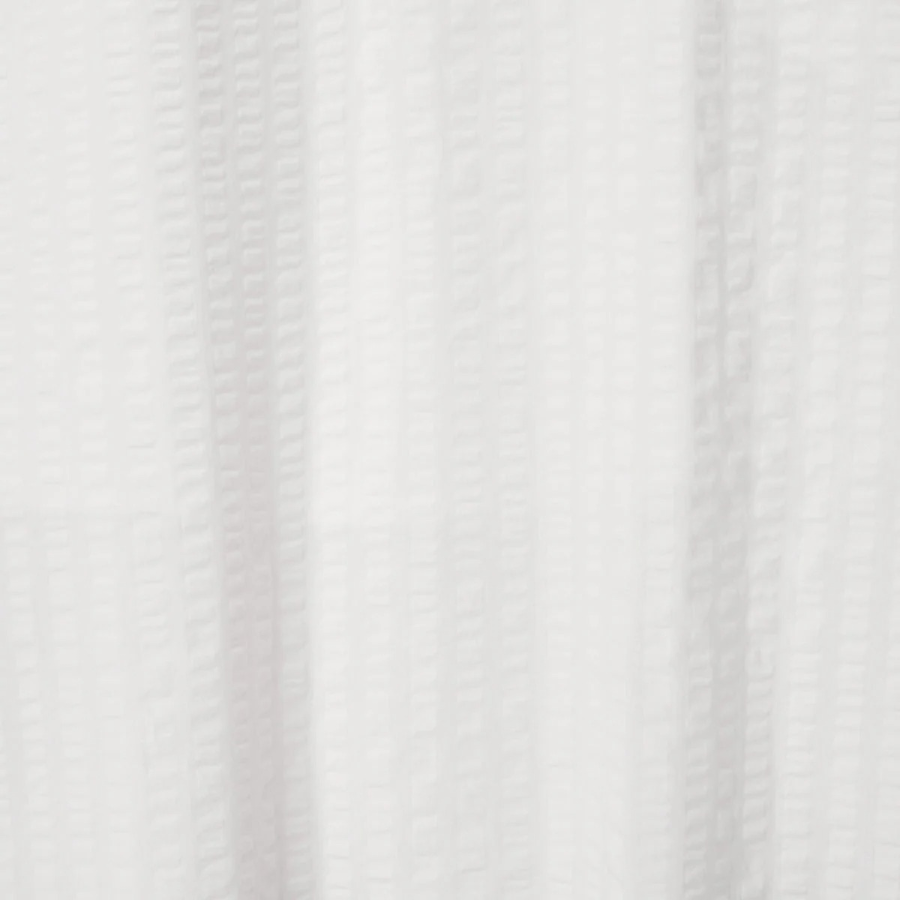 JAJU Cotton Seersucker Sleeveless Dress – White