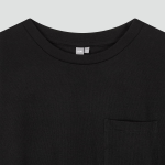 JAJU Cotton String Short-Sleeve Dress – Black