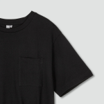 JAJU Cotton String Short-Sleeve Dress – Black