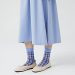 JAJU Cotton String Short-Sleeve Dress – Blue