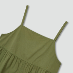 JAJU Square Texture Stitch Bustier Cargo Dress – Khaki