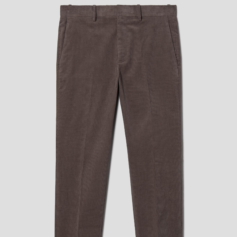 Theory Men Stretch Cord Zaine Pants - Dark Taupe