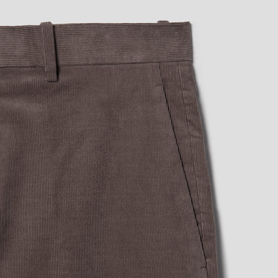 Theory Men Stretch Cord Zaine Pants - Dark Taupe