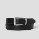 Theory Men Abhy Leather Reversible Belt - Black
