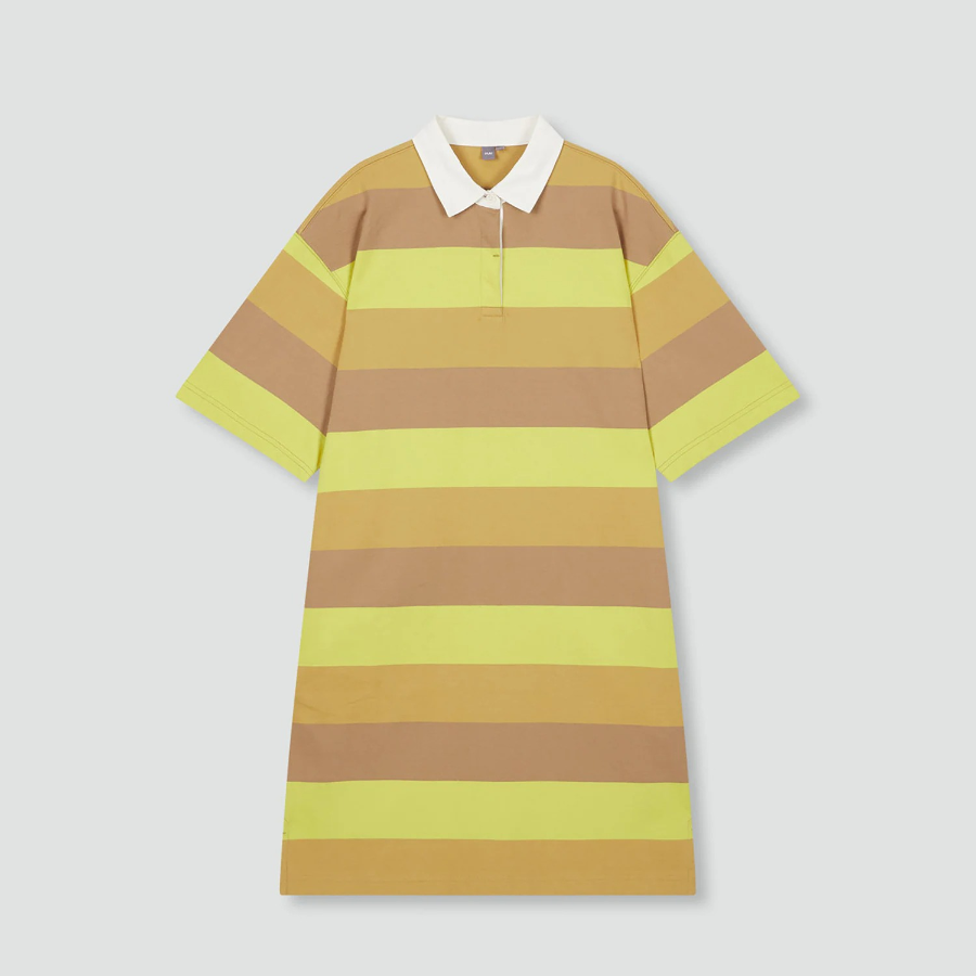 JAJU Rugby Short-Sleeve Dress – Yellow