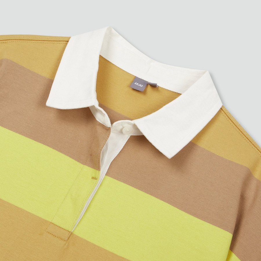 JAJU Rugby Short-Sleeve Dress – Yellow