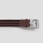 Theory Men Braided Leather Belt - Brown