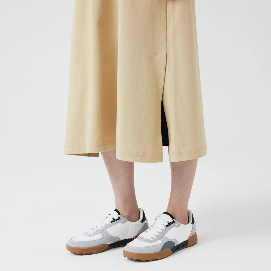 JAJU Cotton String Short-Sleeve Dress – Beige