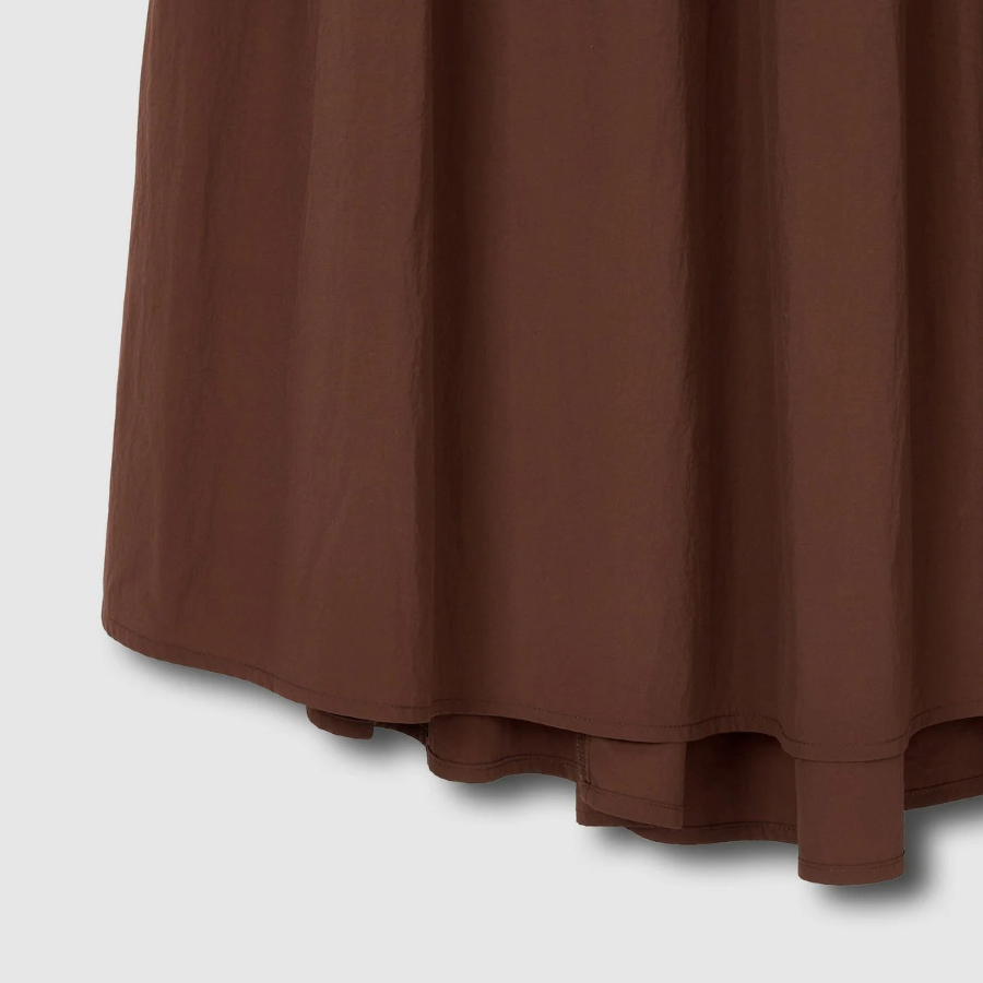 JAJU Bustier Tiered Dress – Brown