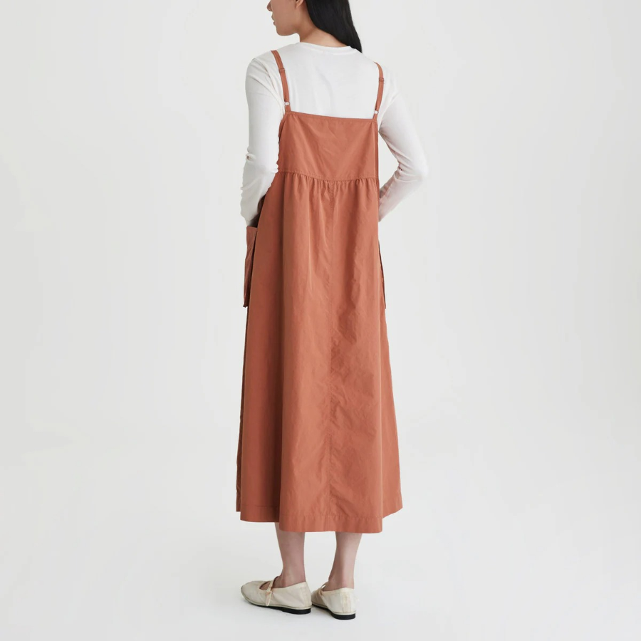 JAJU Stitch Bustier Cargo Dress – Brick