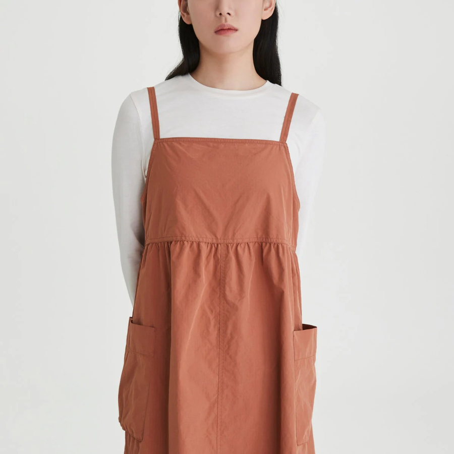 JAJU Stitch Bustier Cargo Dress – Brick