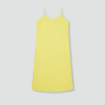 JAJU Linen-Blend Bustier Dress – Yellow