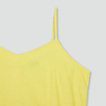 JAJU Linen-Blend Bustier Dress – Yellow