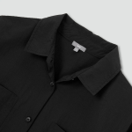 JAJU Long-Sleeve Waist-String Dress – Black