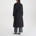 JAJU Long-Sleeve Waist-String Dress – Black