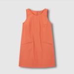 JAJU Sleeveless Pocket Dress – Orange