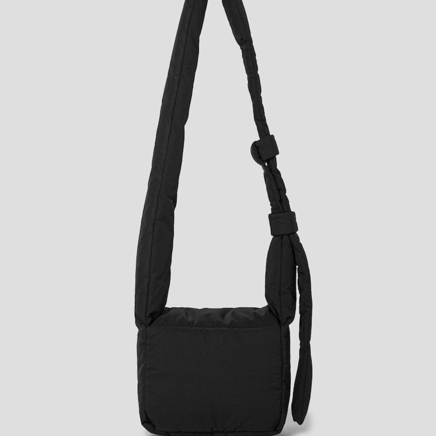 JUUN.J Padded Nylon Shoulder Bag – Black