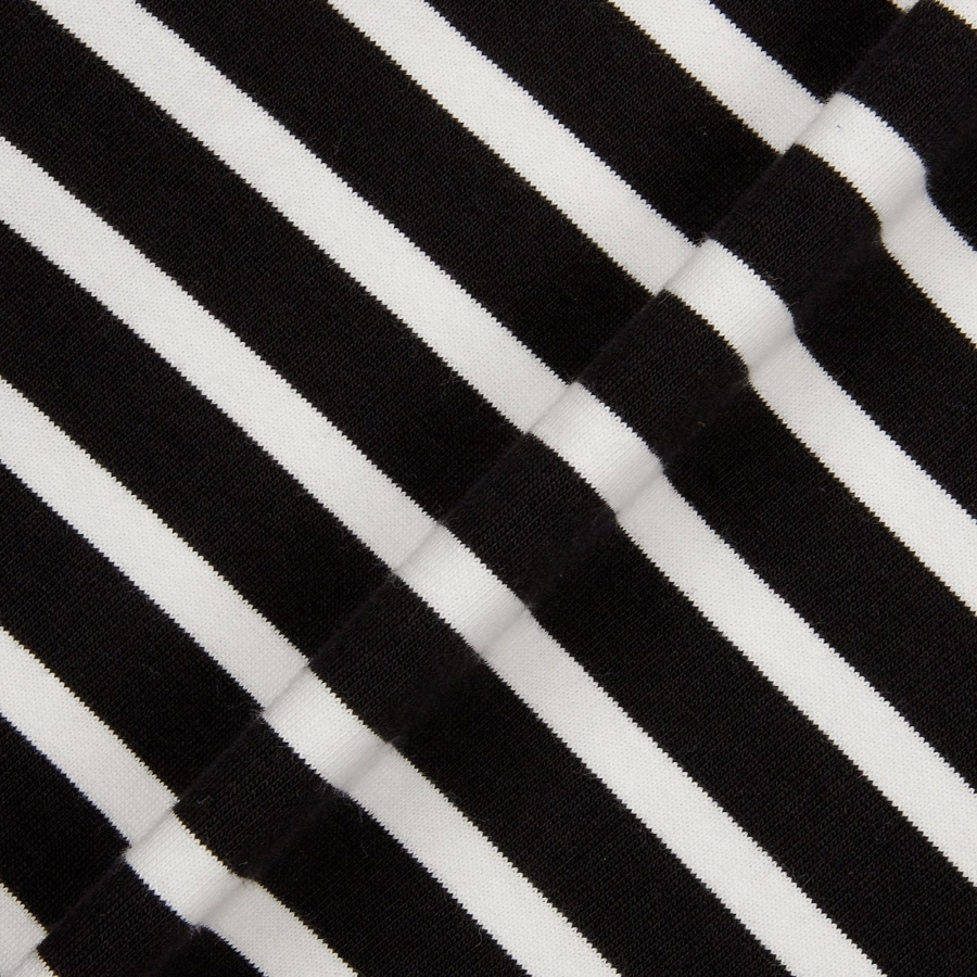 JAJU Cotton Collar Short-Sleeve Dress – Black