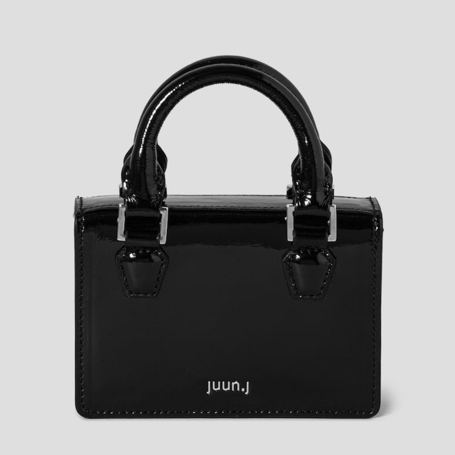 JUUN.J Square Leather Chain Mini Bag – Black