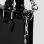 JUUN.J Square Leather Chain Mini Bag – Black