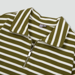 JAJU Cotton Collar Short-Sleeve Dress – Khaki