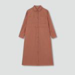 JAJU Long-Sleeve Waist String Dress – Brick