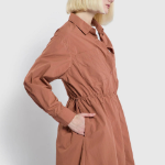 JAJU Long-Sleeve Waist String Dress – Brick