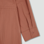 JAJU Long-Sleeve Waist String Dress – Brick