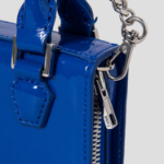 JUUN.J Square Leather Chain Mini Bag – Blue