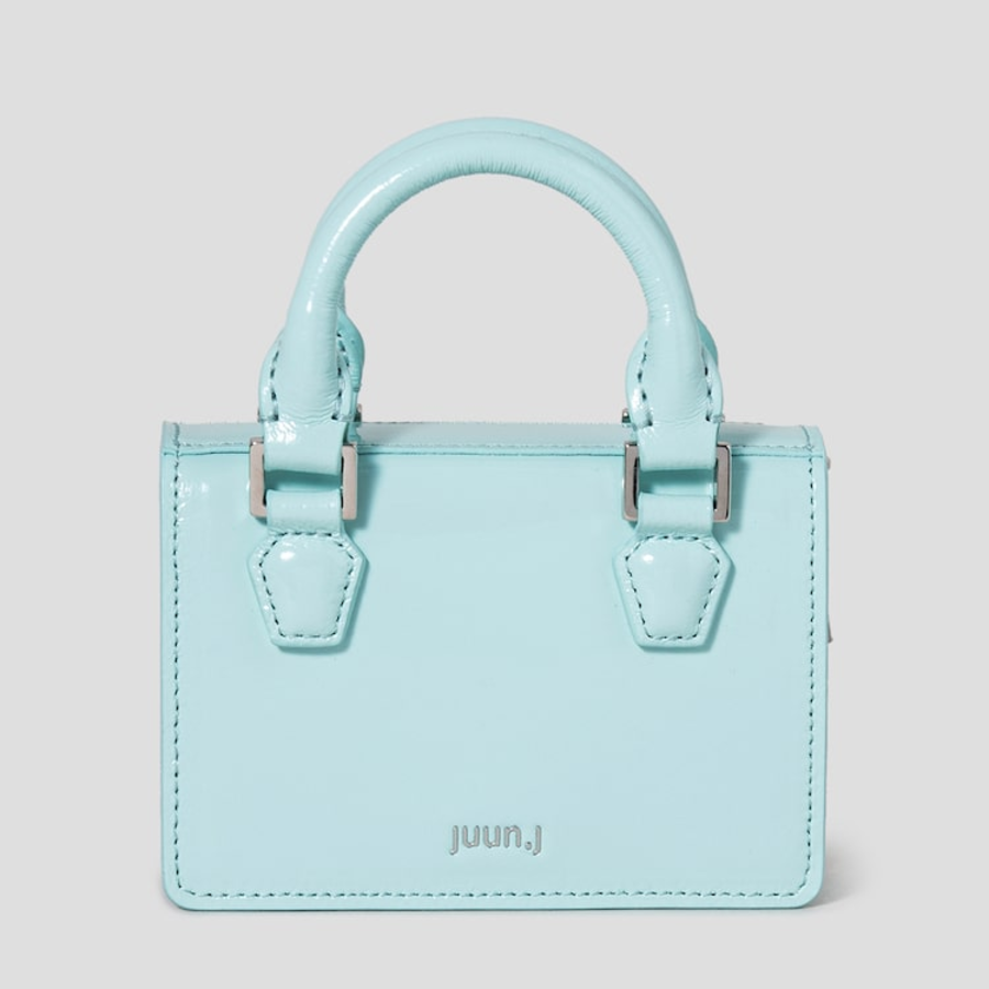 JUUN.J Square Leather Chain Mini Bag – Sky Blue