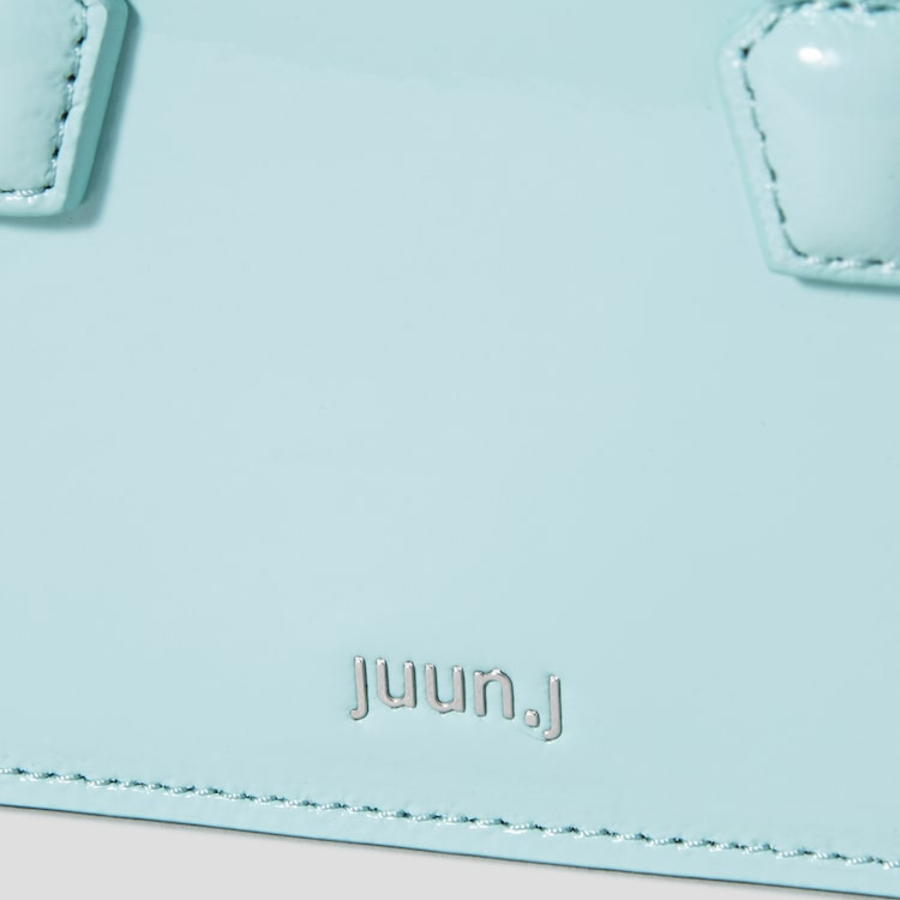 JUUN.J Square Leather Chain Mini Bag – Sky Blue