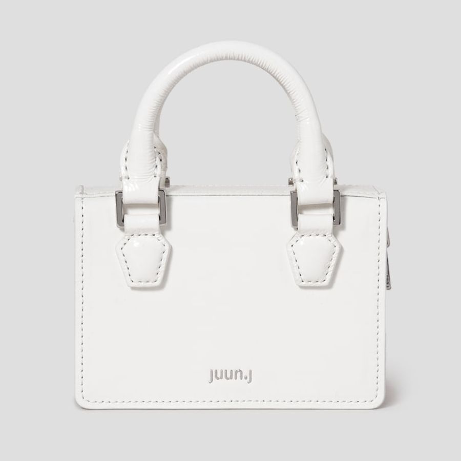 JUUN.J Square Leather Chain Mini Bag – Ivory