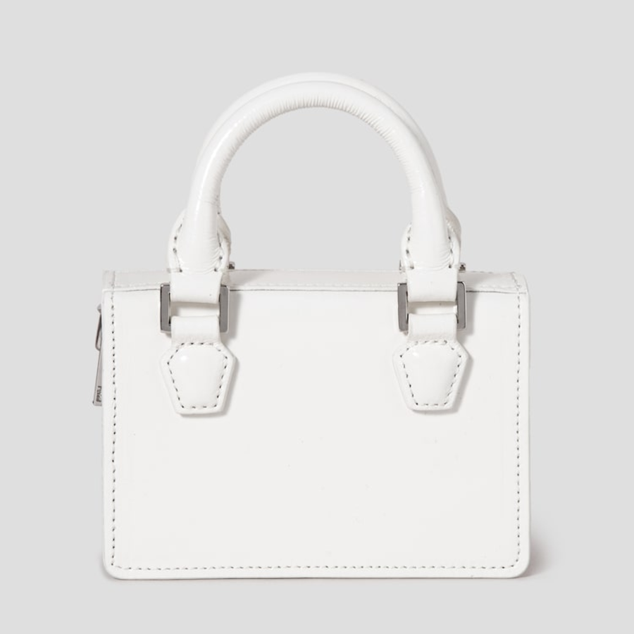 JUUN.J Square Leather Chain Mini Bag – Ivory
