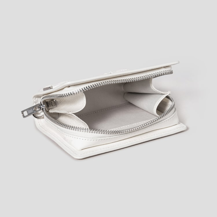 JUUN.J Square Leather Chain Mini Bag – Ivory