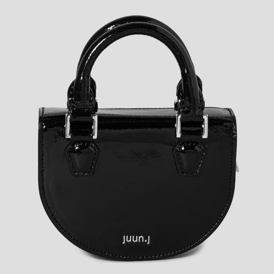JUUN.J Half Moon Leather Chain Mini Bag – Black