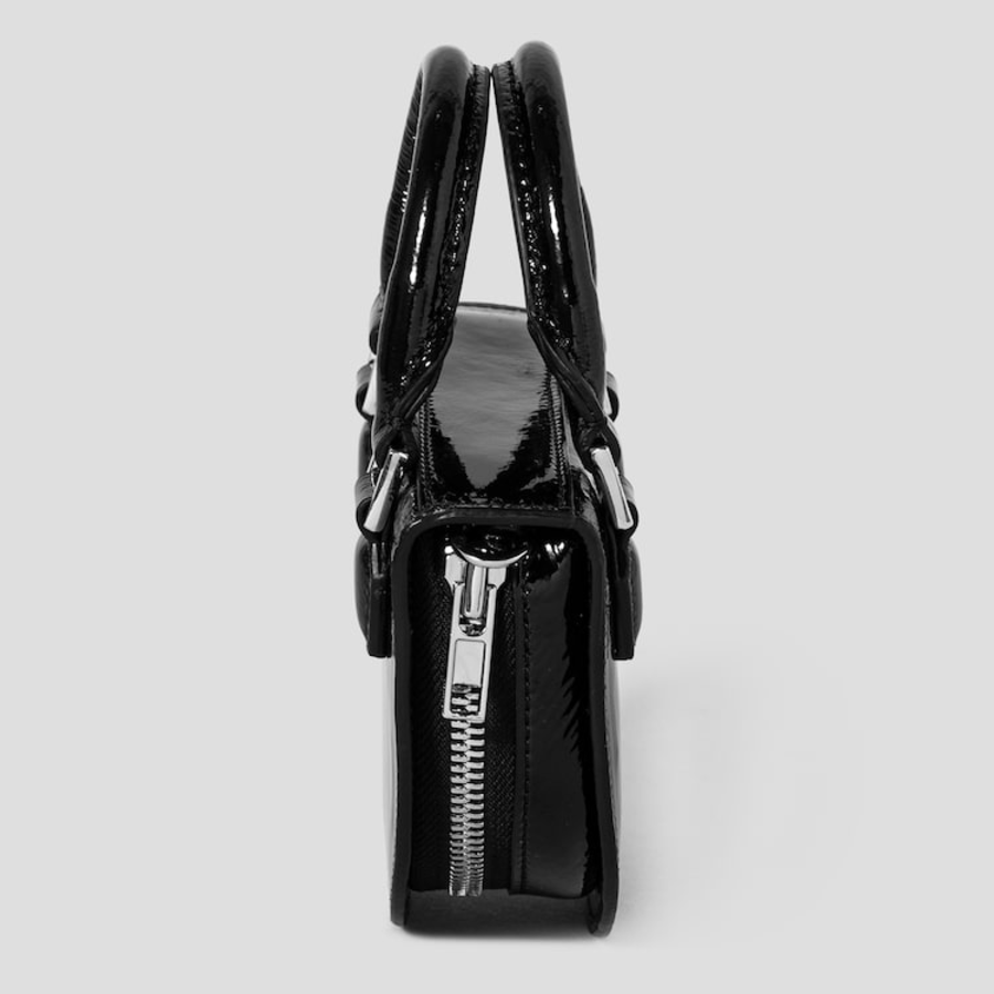 JUUN.J Half Moon Leather Chain Mini Bag – Black