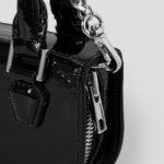 JUUN.J Half Moon Leather Chain Mini Bag – Black