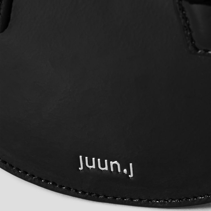 JUUN.J Half Moon Leather Chain Mini Bag – Black