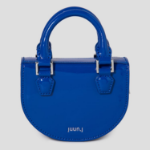 JUUN.J Half Moon Leather Chain Mini Bag – Blue